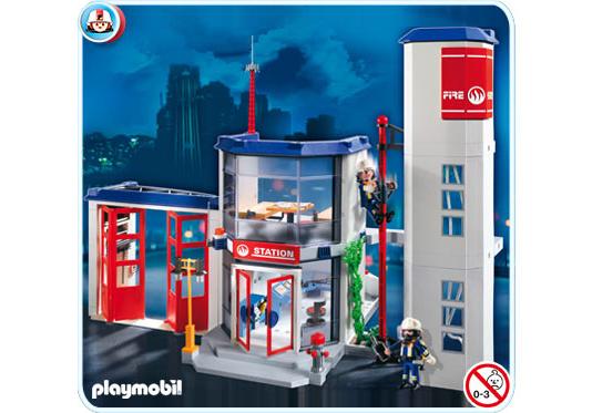 Caserne des pompiers promo playmobil